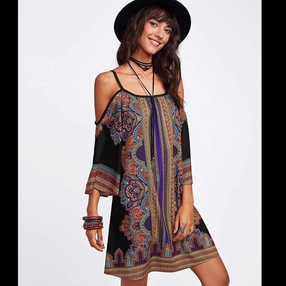 🦋NWOT❣️ BOHO SPAGHETTI STRAP DRESS 😍 - Picture 6 of 13